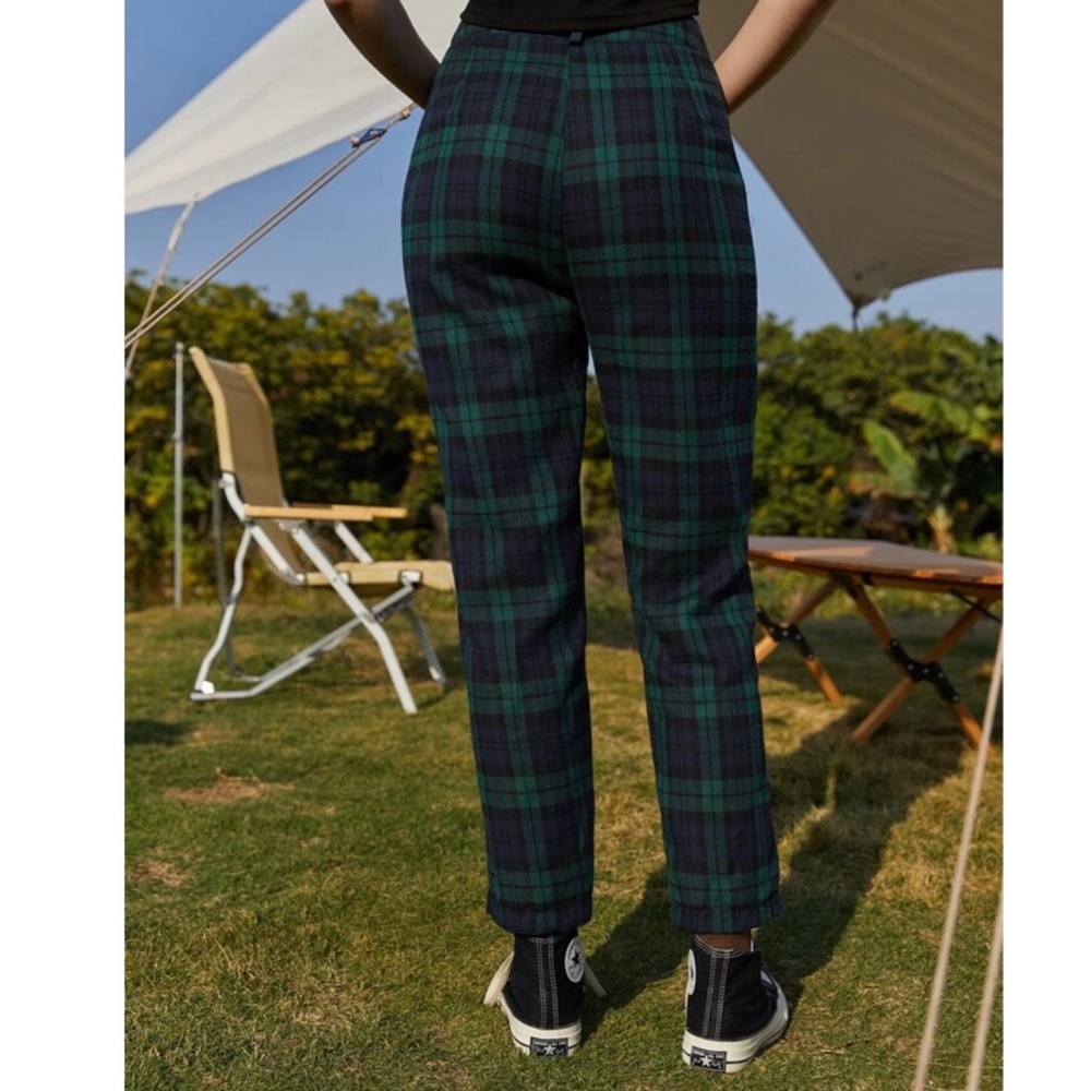 Plaid Carrot Pants